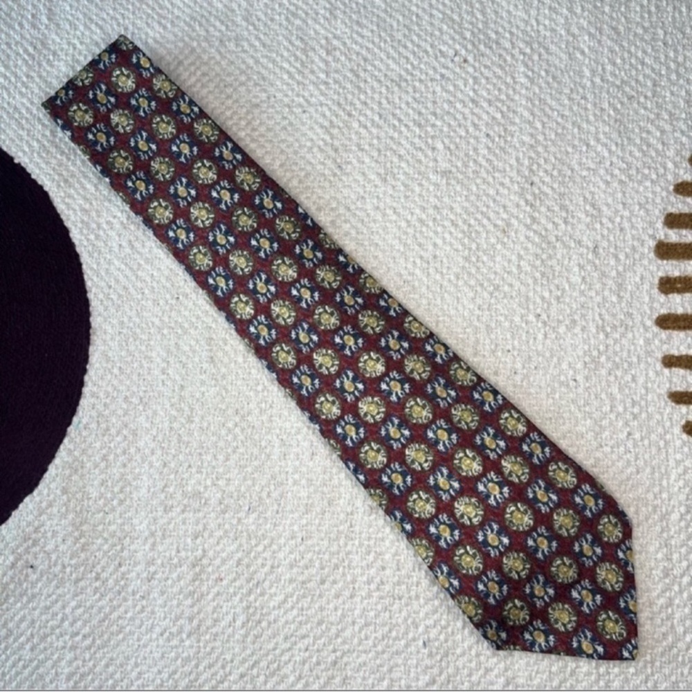 Vintage GAP Red Classic Floral Print Neck Tie